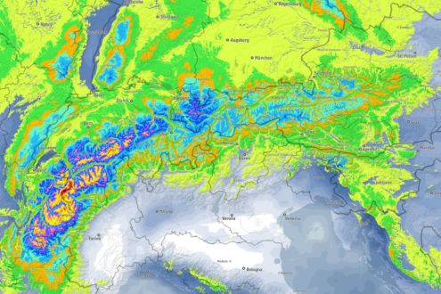 Accumulated snowfall forecast for the Alps between 24 and 29 February 2020 – Weather to ski – Snow forecast, 24 February 2020