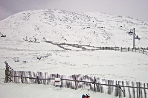 Snowy looking scenes on the ski slopes in Glencoe, Scotland – Weather to ski – Snow report, 23 February 2024