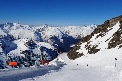 Aiguille Rouge piste, Les Arcs - Weather to ski - Is this the best piste in the Alps?