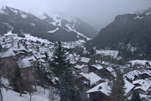 Cloudy skies over the ski resort of Châtel, France, 8 March 2023 – Weather to ski – Who got the most snow in the Alps 2022-23?