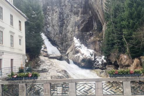 One section of the three-stage waterfall which descends 341m vertical through the centre of Bad Gastein, Austria - Weather to ski - Our blog: Bad Gastein - 5 reasons to visit this forgotten gem