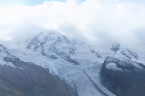 Fresh snow at high altitude in the Monte Rosa region in Italy on 18 October 2026 - Link to Weather to Ski's report on Today in the Alps, 18 October 2026